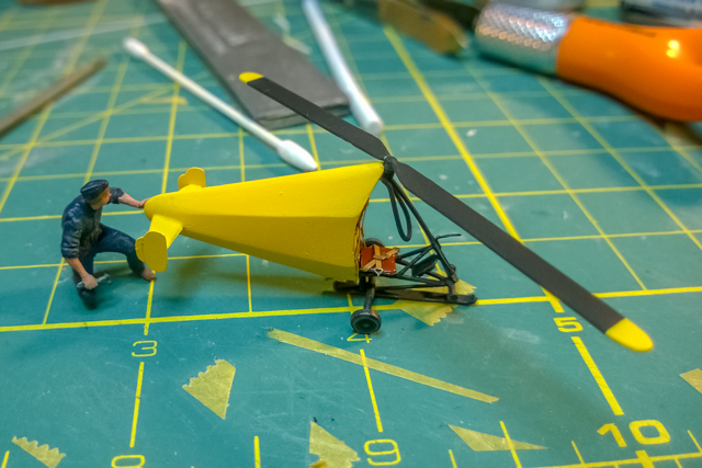 Hafner Rotachute model under construction