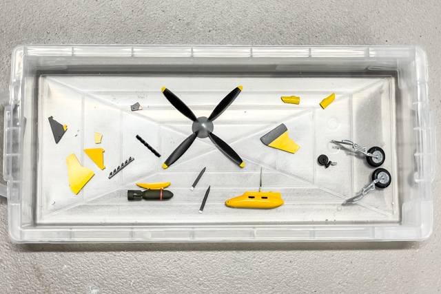Detail parts for a Hawker Tempest in 1/72